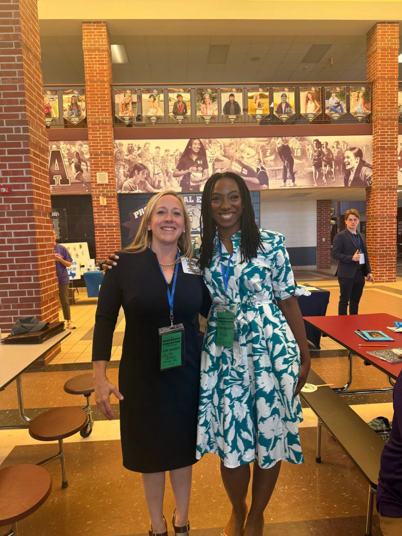 Nicole King with Laura Jones at the Montgomery County Democratic Convention